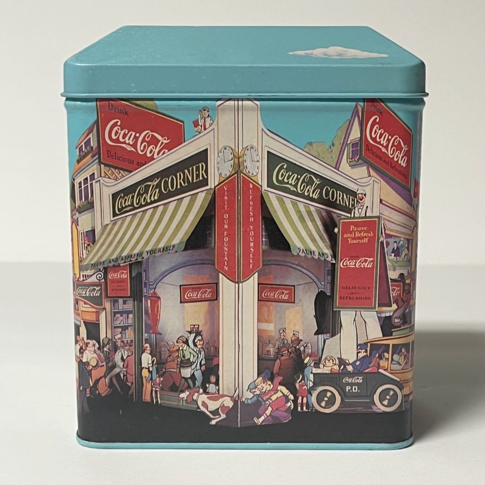 Vintage Coca Cola Tin, 1994 Keller Charles of Philadelphia, Coca-Cola Corner